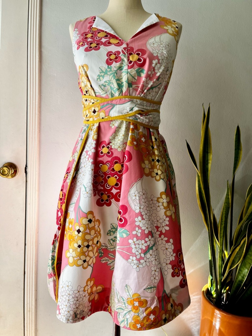 Lesley Evers• Floral Cotton Dress• Sz S - Picture 11 of 12